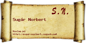 Sugár Norbert névjegykártya